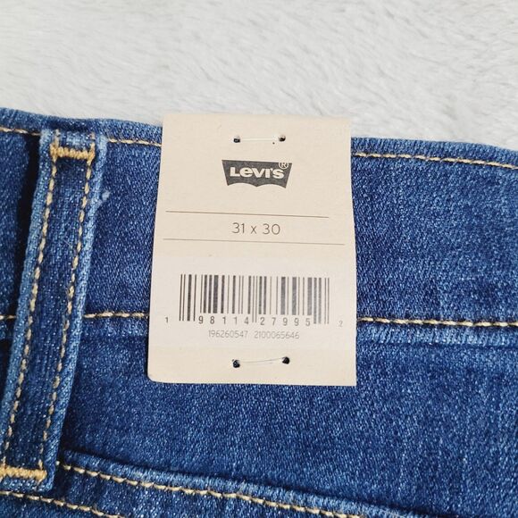 Levi's 311 Shaping Skinny Jeans Womens 31x30 Blue Med Wash Distressed Stretch - Picture 15 of 16